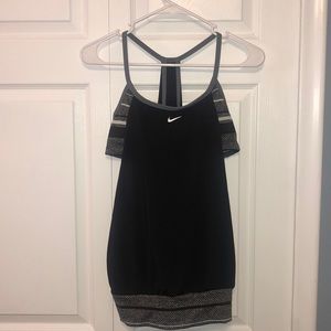 Women's Nike Textured Stripe Layered Tankini Top